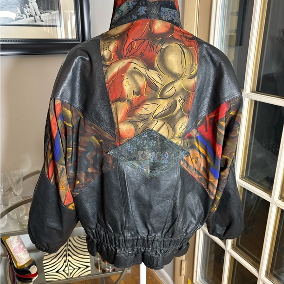 Vibrant Multicolor Leather Jacket - Picture 2 of 8